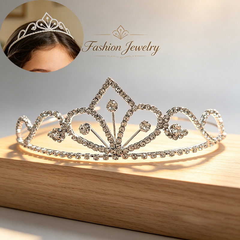 Silver Color Rhinestone Bridal - Tech Hair Accessories 评论和价格