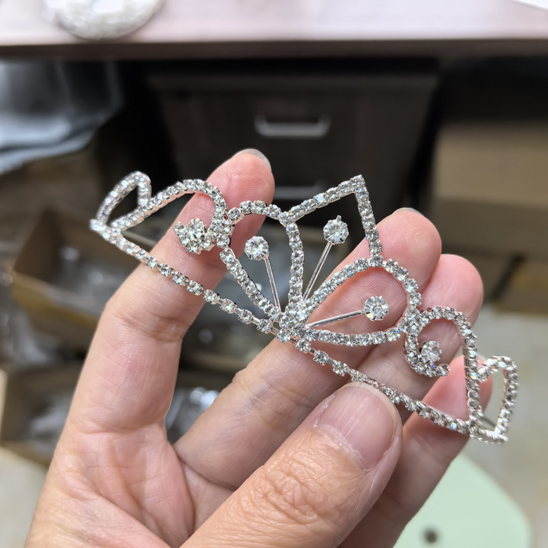 Silver Color Rhinestone Bridal - Tech Hair Accessories 评论和价格