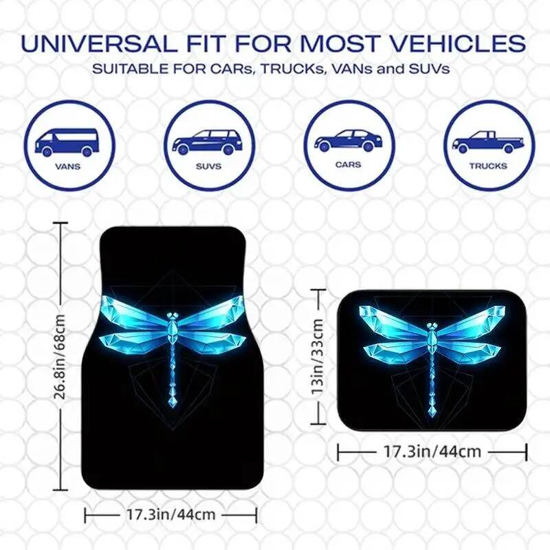 4Pcs Blue Crystal Dragonfly Bl - Universal Tech Accessories 评论和价格