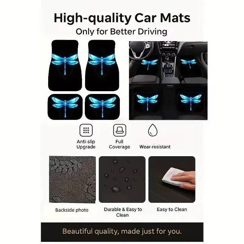4Pcs Blue Crystal Dragonfly Bl - Universal Tech Accessories 评论和价格