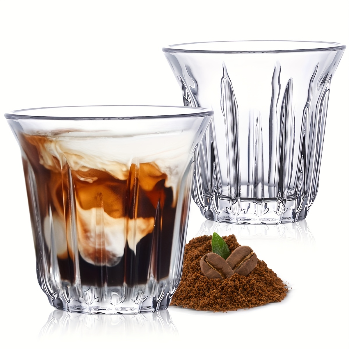 2 Pack Espresso Cups, Clear Gl - Tech Accessories For Office 评论和价格