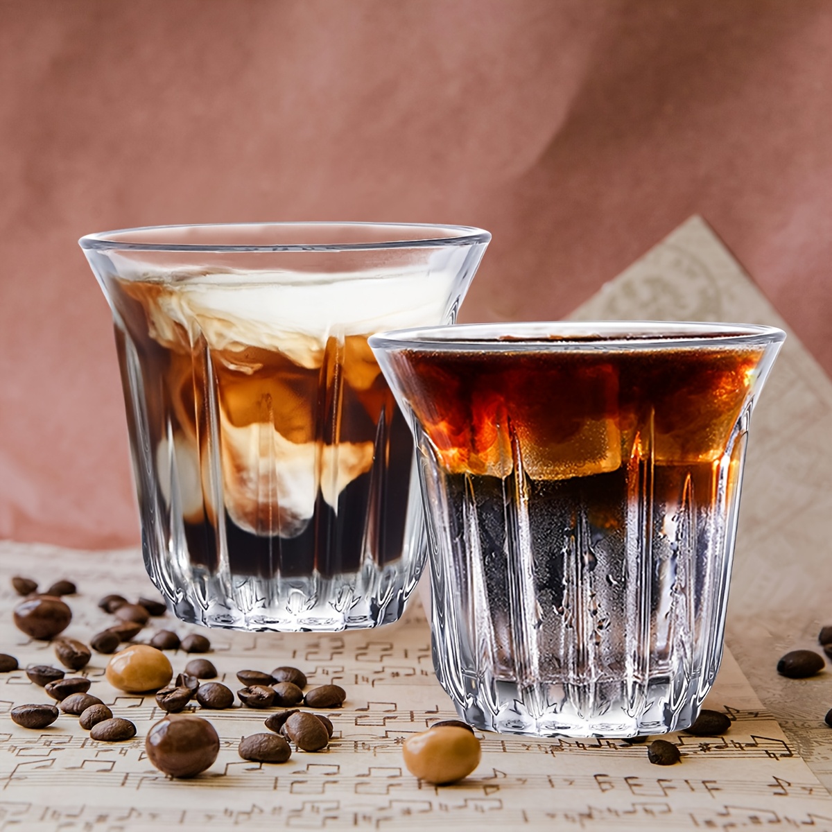2 Pack Espresso Cups, Clear Gl - Tech Accessories For Office 评论和价格
