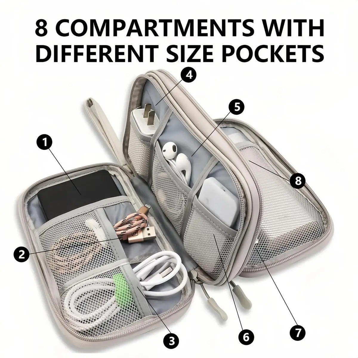 Waterproof Travel Cable Organi - Tech Accessories Hard Case 评论和价格
