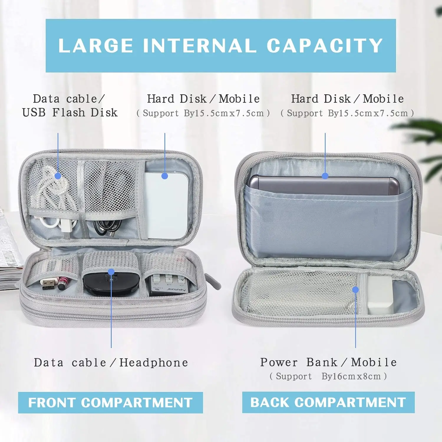 Waterproof Travel Cable Organi - Tech Accessories Hard Case 评论和价格