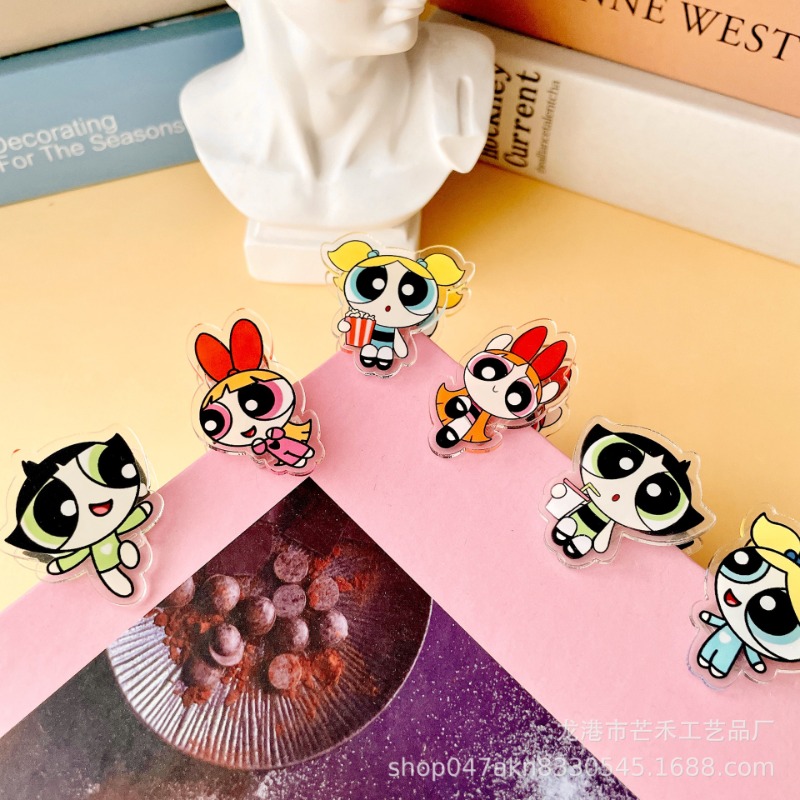 6PCS Kawaii The Powerpuffs Gir - Tech Accessories For Office 评论和价格