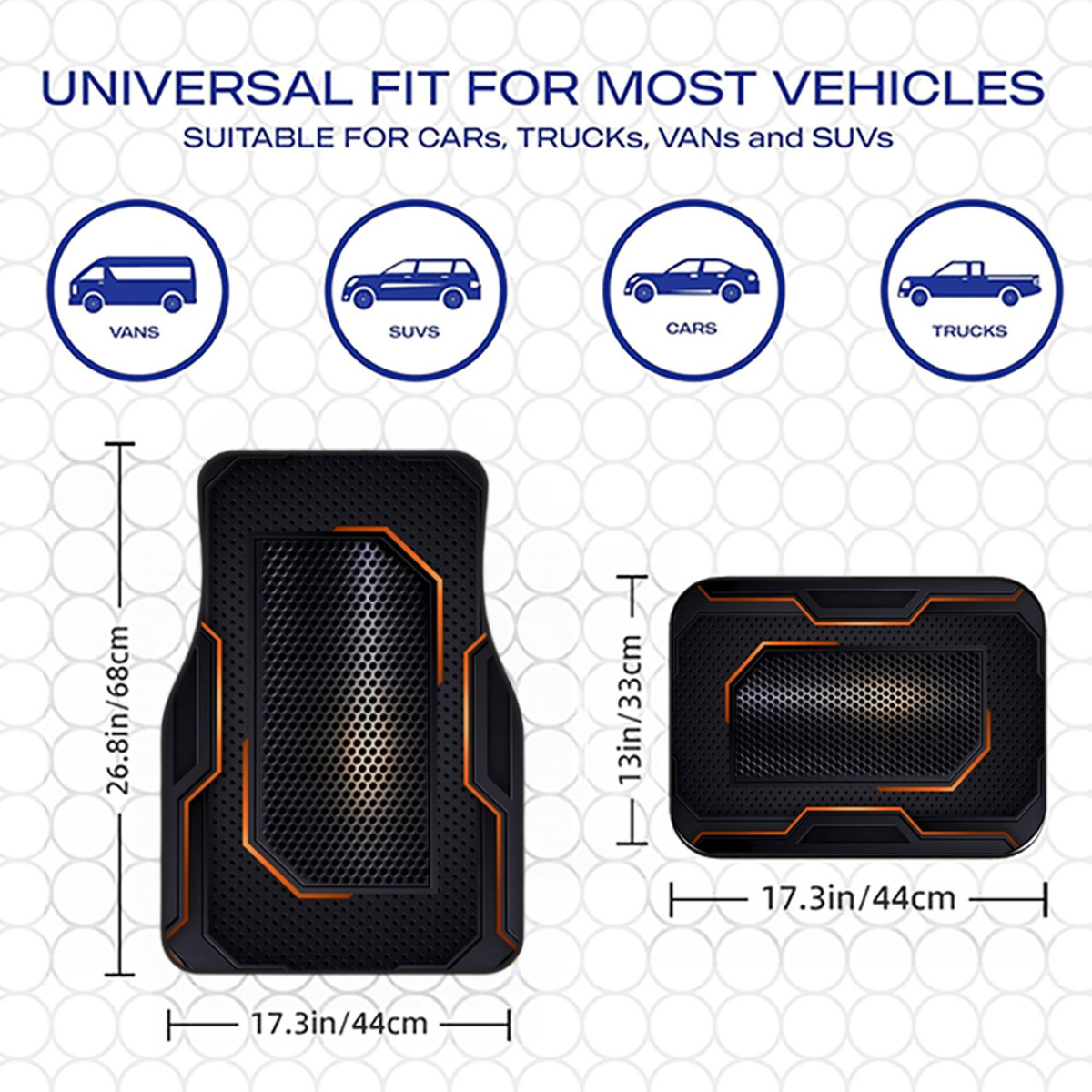 4Pcs Universal Car Floor Mats  - Universal Tech Accessories 评论和价格