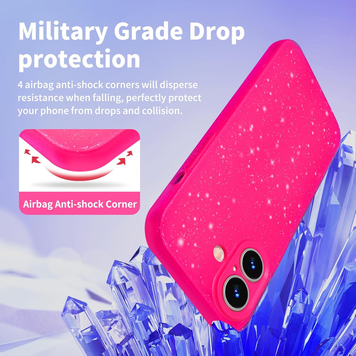 Hot Pink Rose Glitter Case For - Tech Accessories Iphone 评论和价格