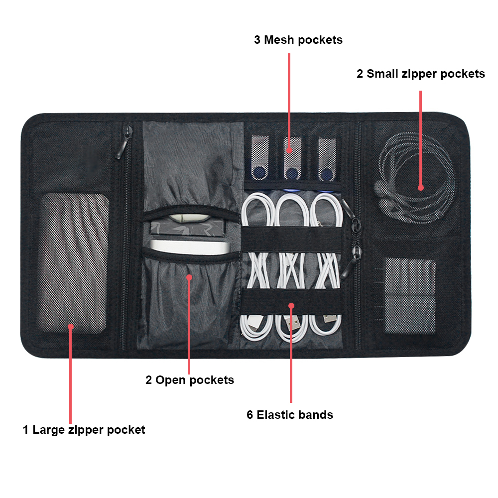 Tech Organizer Bag Cable Stora - Tech Accessories Bag 评论和价格