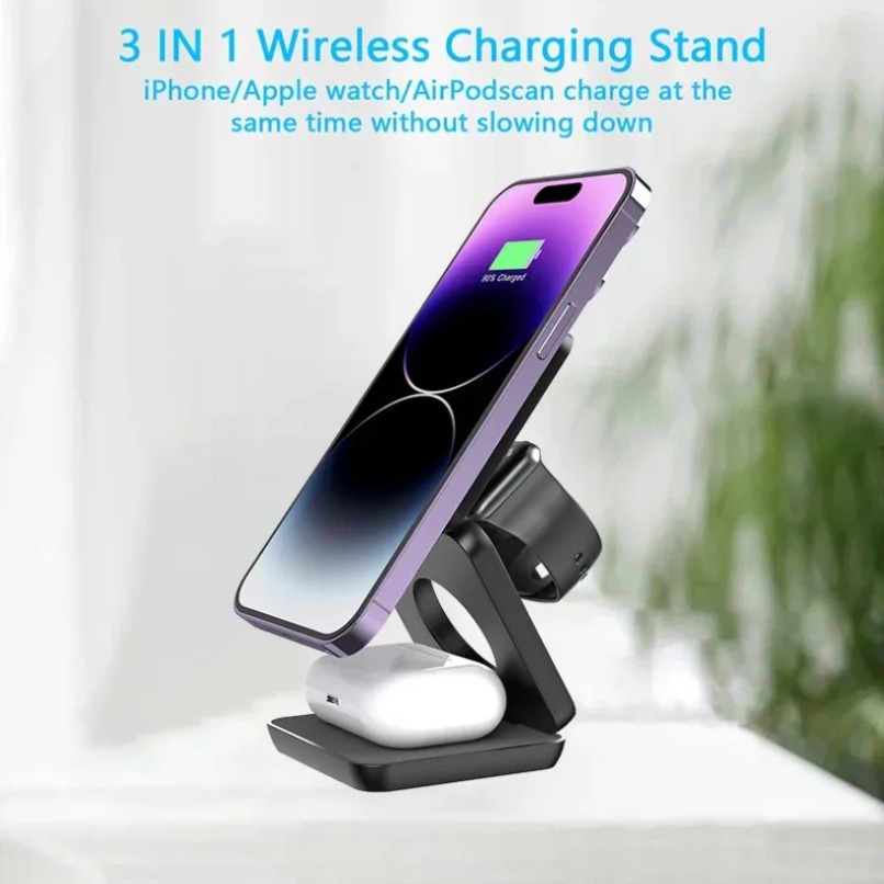 3 in 1 Foldable Magnetic Wirel - Wireless Charger 3 In 1 评论和价格