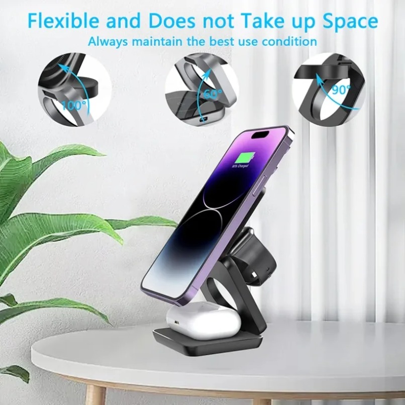 3 in 1 Foldable Magnetic Wirel - Wireless Charger 3 In 1 评论和价格