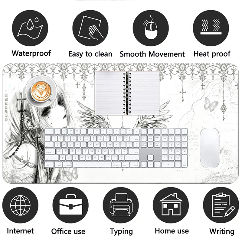 Leather Mousepad Black White A - Tech Accessories Desk 评论和价格