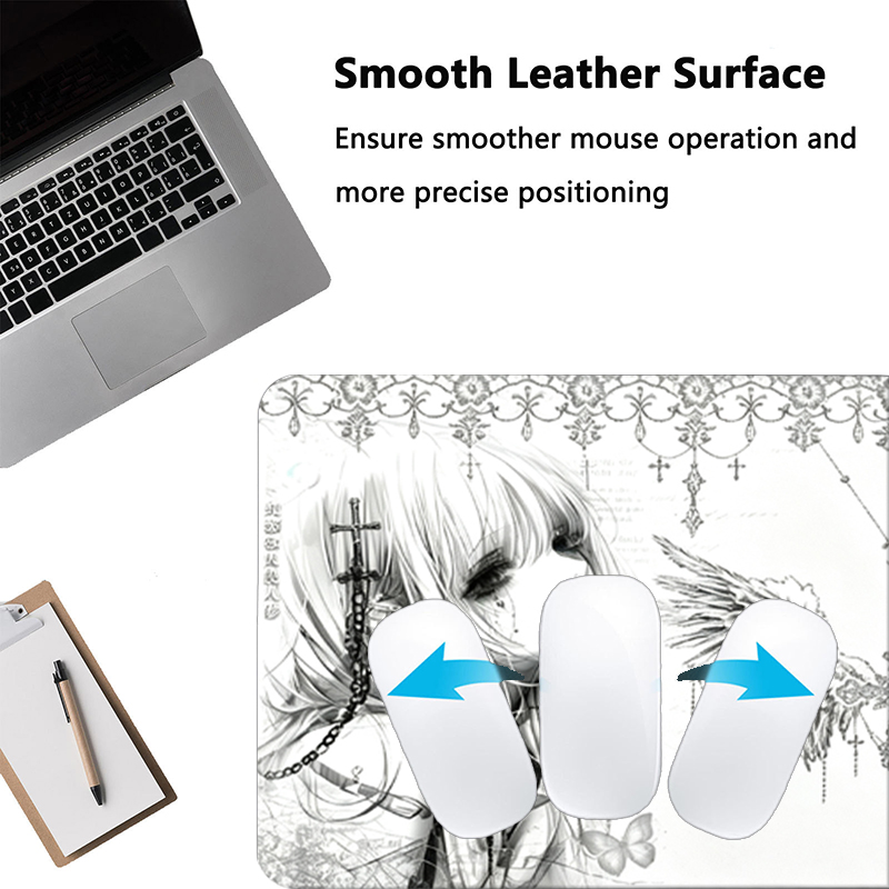 Leather Mousepad Black White A - Tech Accessories Desk 评论和价格