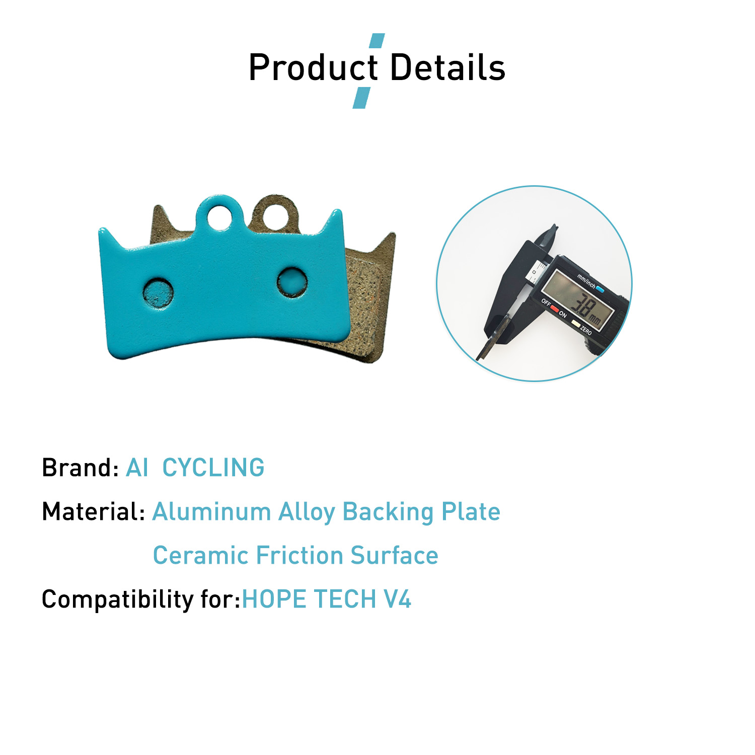 4 Pairs Ceramic Brake Pads for - Tech Bike Accessories 评论和价格
