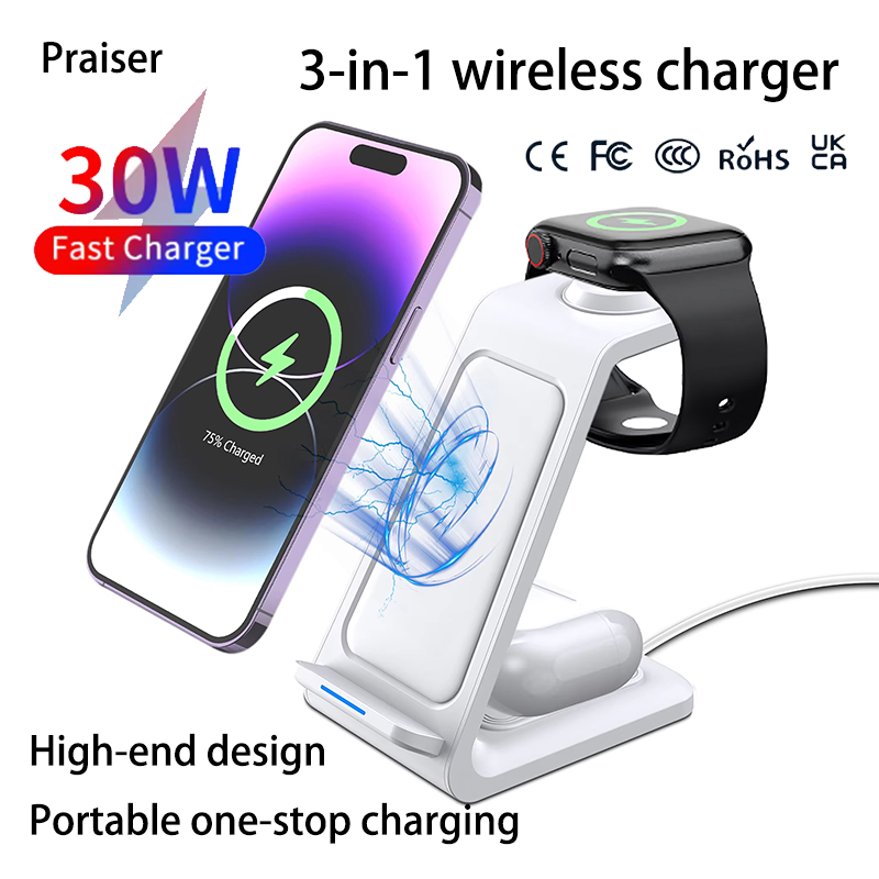 15W 3 in 1 Wireless Charger St - Wireless Charger 3 In 1 评论和价格